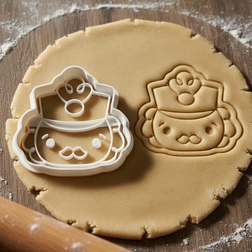 Emporte-piece casse-noisette kawaii 8 cm - moule biscuit artisanal