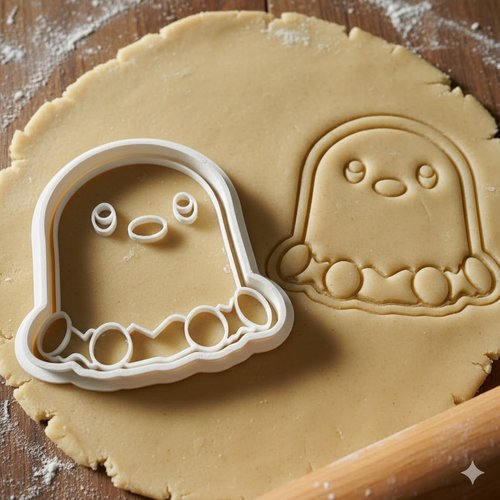 Emporte-piece fantome kawaii 8 cm - moule biscuit patisserie artisanale
