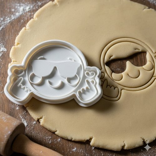 Emporte-piece smiley lunettes de soleil - moule biscuits 8 cm