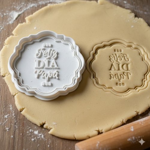 Emporte-pièce feliz día papá 8 cm - moule biscuit fête des pères