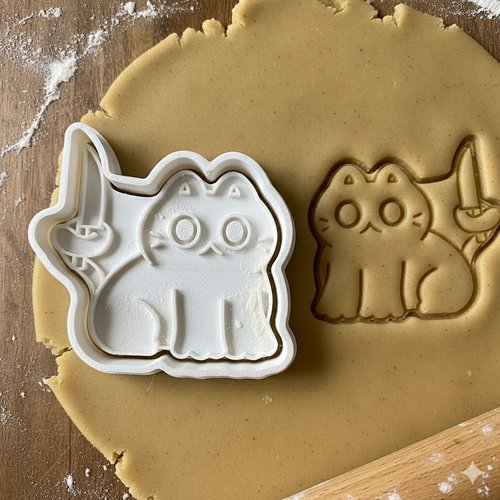 Emporte-piece chat au couteau 8 cm - moule biscuit original