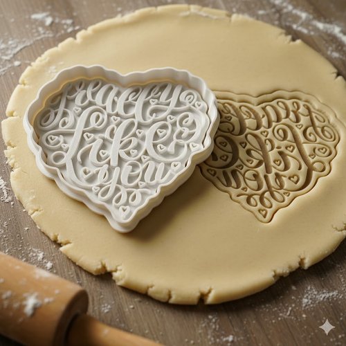 Emporte-piece coeur i really like you - moule biscuits 8 cm