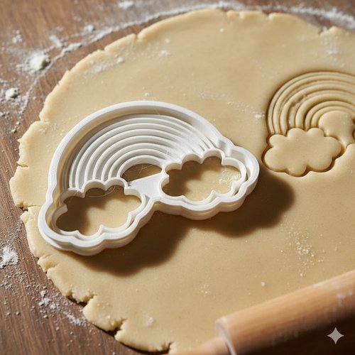 Emporte-pièce arc-en-ciel 8 cm - moule biscuits et pâte à sucre