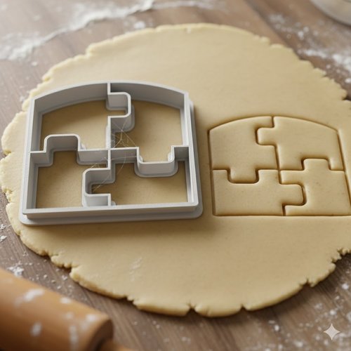 Emporte-piece puzzle 8 cm - moule artisanal pour biscuits et pate