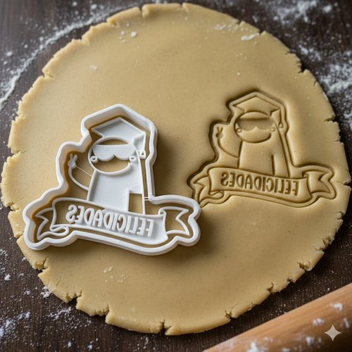 Emporte-piece graduation felicidades 8 cm - moule biscuit felicitations