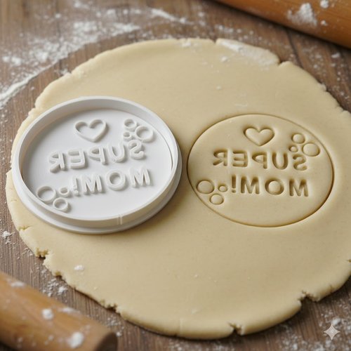 Emporte-piece super mom pour biscuits et pate a sucre - 8 cm