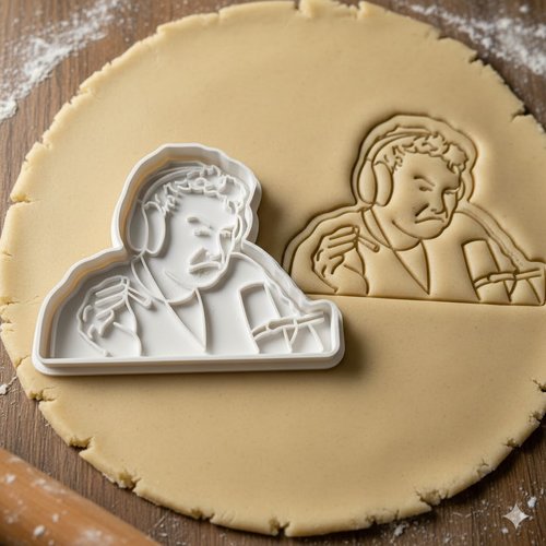 Emporte-piece podcast & radio - moule a biscuit artisanal 8 cm