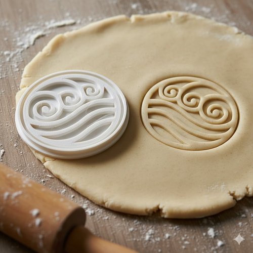 Emporte-piece vague d eau - moule biscuit pour patisserie - 8 cm