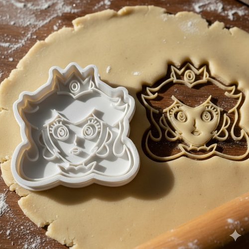 Emporte-piece princesse peach pour biscuits et patisserie - 8 cm