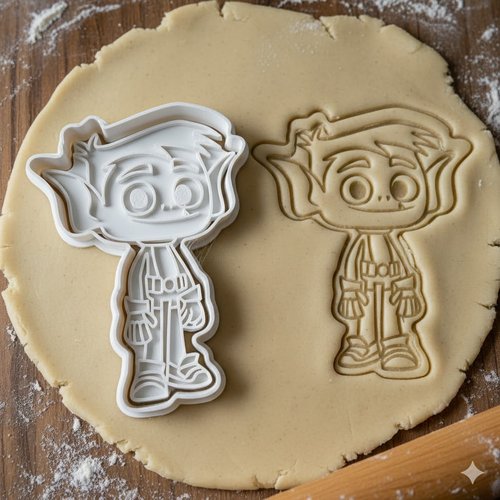 Emporte-piece beast boy teen titans - moule a biscuit 8 cm