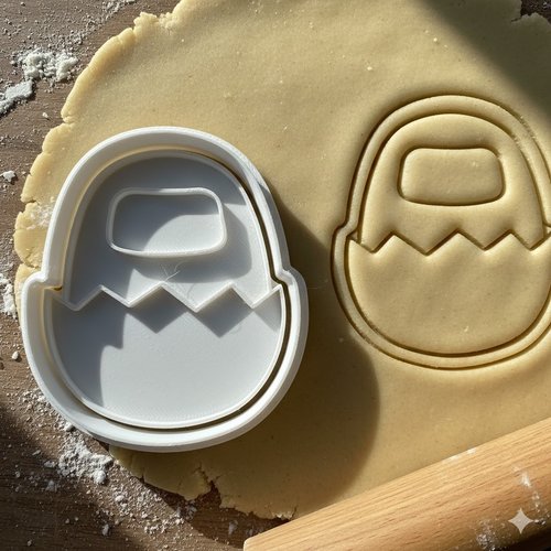 Emporte-piece among us oeuf de paques - moule a biscuits 8 cm