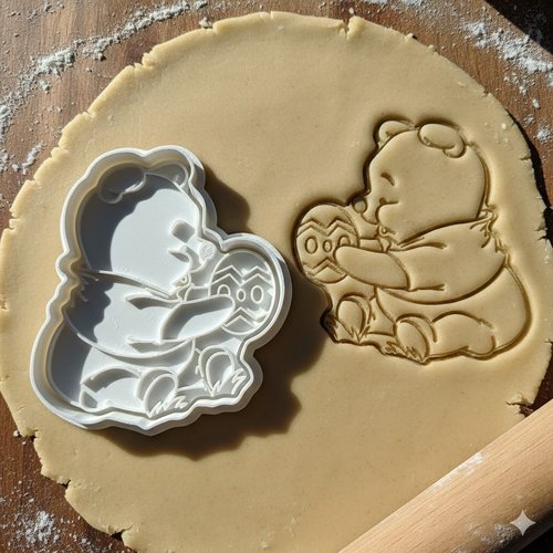 Emporte-piece ourson de paques 8 cm - moule a biscuits artisanal