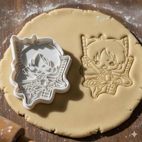 Emporte-piece eren yeager l'attaque des titans - biscuits 8 cm