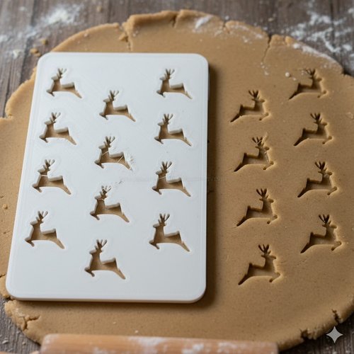 Emporte-piece renne de noel 8 cm - moule de patisserie artisanal