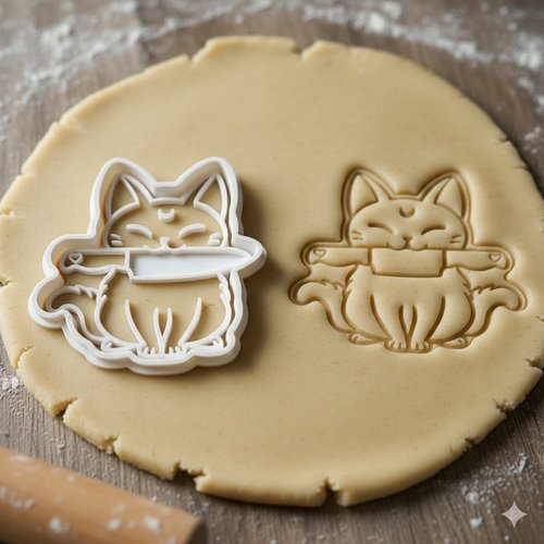 Emporte-piece chat au couteau 8 cm - moule patisserie original