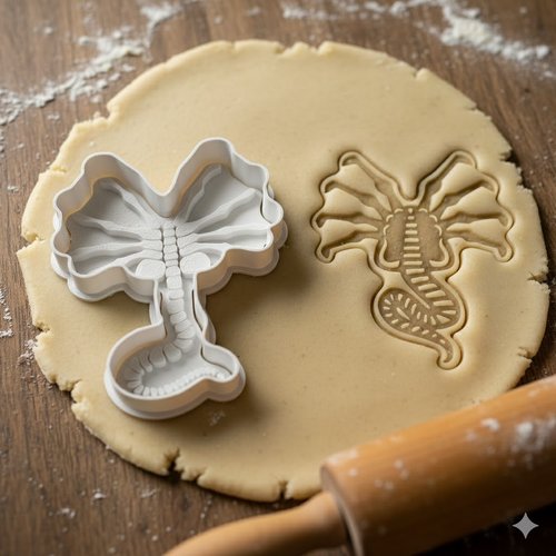 Emporte-pièce facehugger alien 8cm - moule à biscuits artisanal