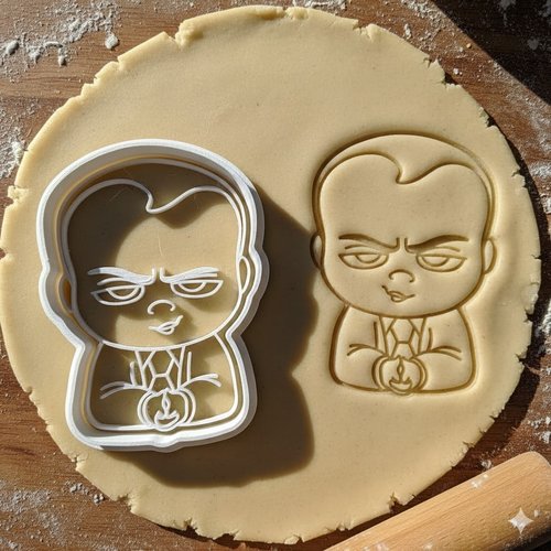 Emporte-piece boss baby - moule a biscuits et pate a sucre 8 cm