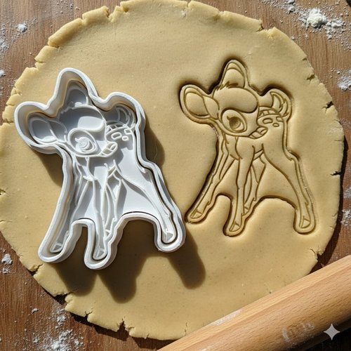 Emporte-piece bambi pour biscuits et pate a sucre - 8 cm
