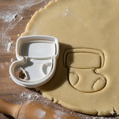 Emporte-piece botte de noel 8 cm - moule biscuit artisanal