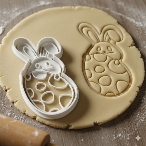 Emporte-pièce lapin de pâques 8cm - moule biscuits et pâte à sucre