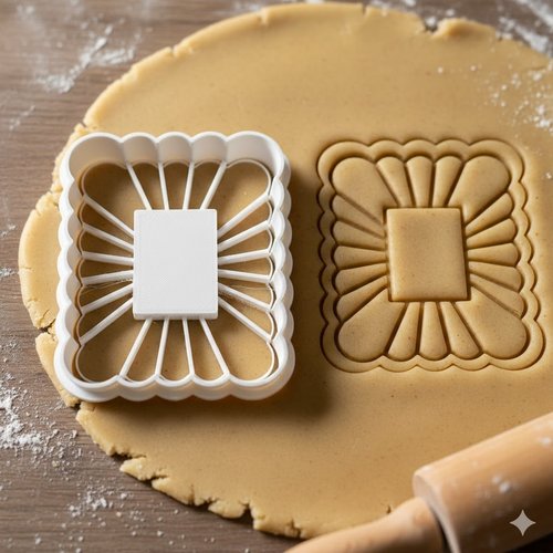 Emporte-piece art deco 8 cm - moule biscuit artisanal noir