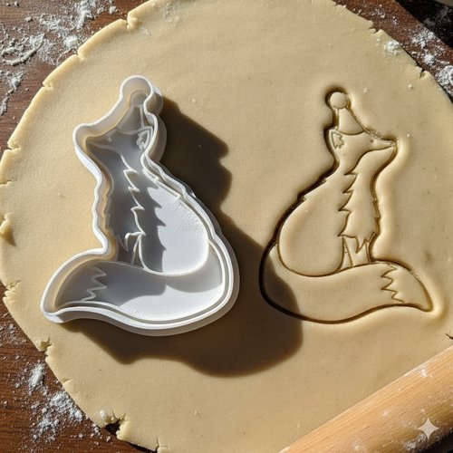 Emporte-piece renard de noel 8 cm - moule biscuit patisserie