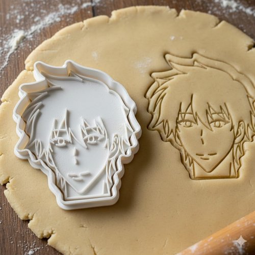 Emporte-pièce manga garçon - moule à biscuits artisanal 8 cm