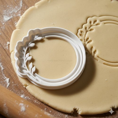 Emporte-piece couronne de laurier 8 cm - moule biscuit artisanal