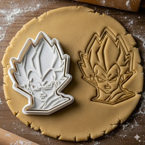 Emporte-piece vegeta dragon ball z pour biscuits et patisserie - 8cm