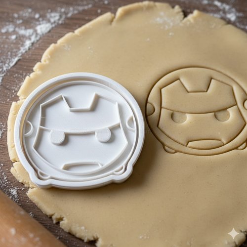 Emporte-piece iron man marvel pour biscuit et patisserie - 8 cm