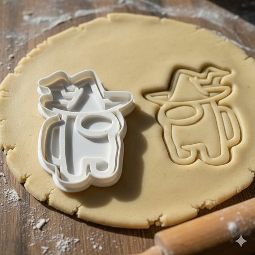 Emporte-pièce among us avec chapeau - moule à biscuits 8 cm