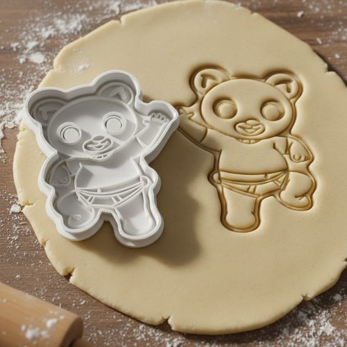 Emporte-piece ours panda - moule biscuits et pate a sucre 8 cm