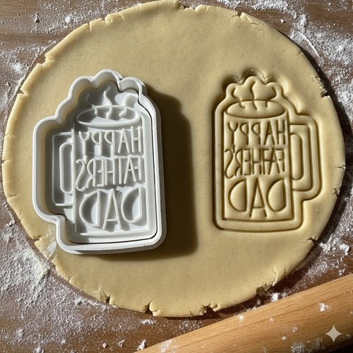 Emporte-pièce fête des pères happy father's day chope de bière 8cm