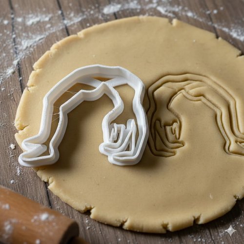 Emporte-pièce yoga position pont - moule biscuit artisanal 8 cm