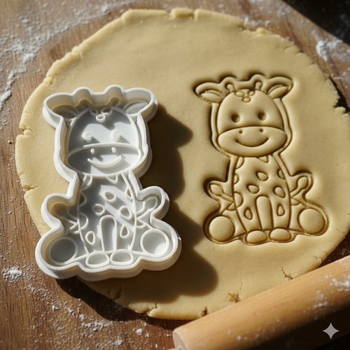 Emporte-piece girafe pour biscuit et pate a sucre - 8 cm