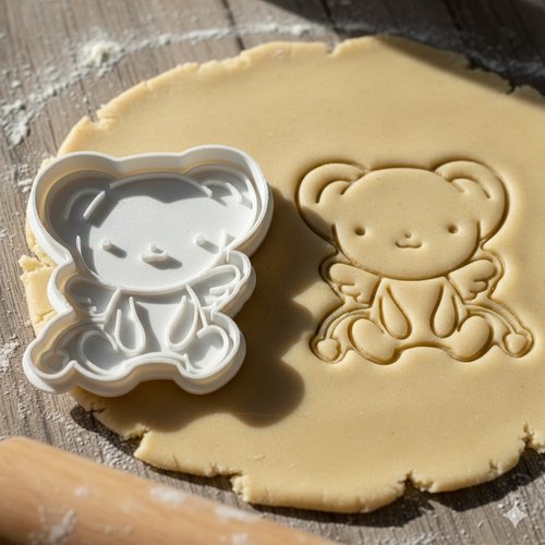 Emporte-piece ours ange pour biscuits et pate a sucre - 8 cm