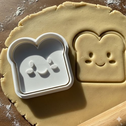 Emporte-piece tartine souriante 8 cm - moule a biscuit artisanal