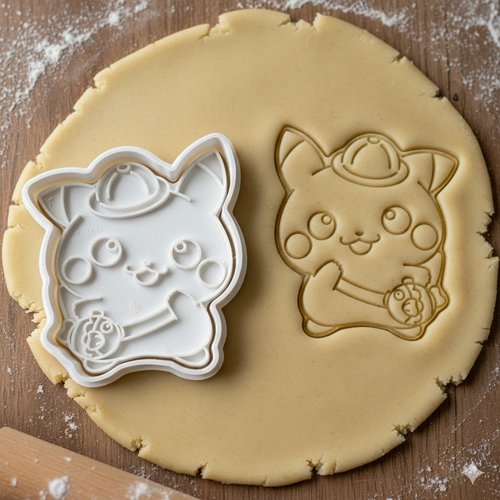 Emporte-pièce pokémon détective pikachu - moule biscuit artisanal 8cm