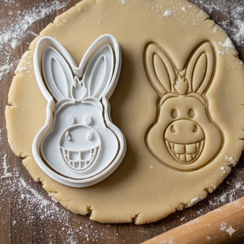 Emporte-piece ane rigolo 8 cm - moule a biscuit artisanal