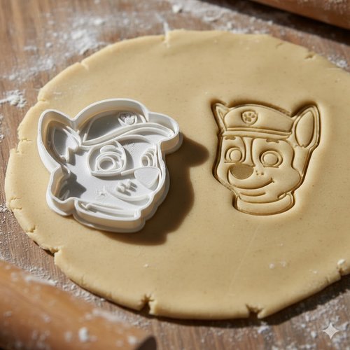 Emporte-pièce pat'patrouille chase 8 cm - moule à biscuits artisanal