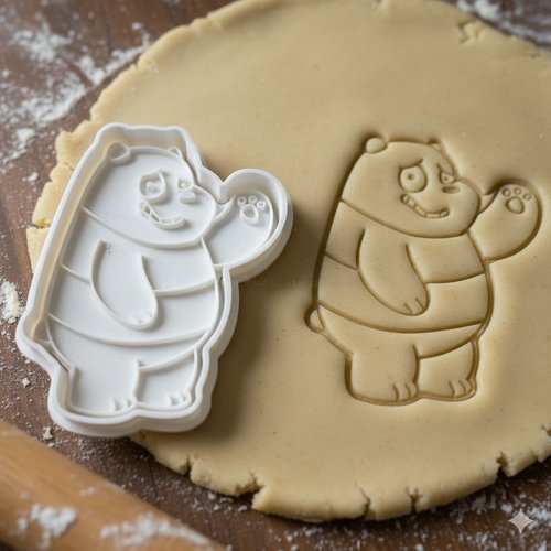 Emporte-piece ours panda - moule biscuit patisserie artisanale 8 cm