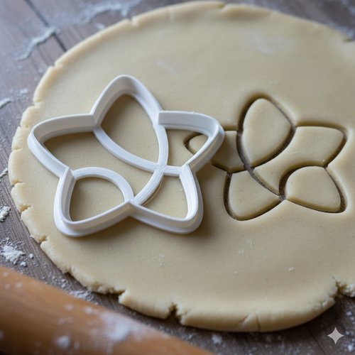 Emporte-pièce biscuit fleur moderne 8 cm - fabrication artisanale