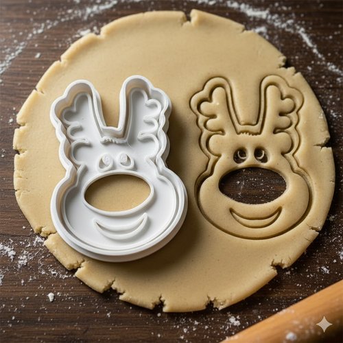 Emporte-pièce renne de noël 8 cm - moule à biscuit artisanal
