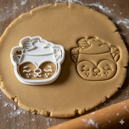 Emporte-piece artisanal kawaii pour biscuits et pate a sucre 8 cm