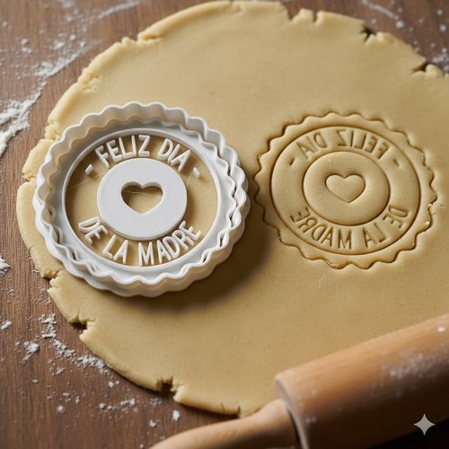 Emporte-pièce fête des mères - feliz dia de la madre 8cm