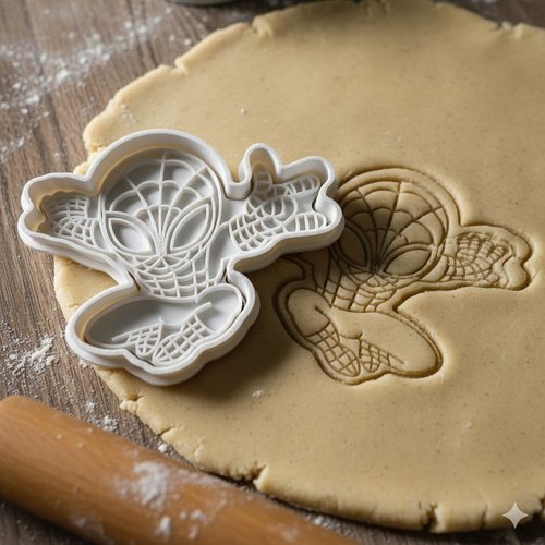 Emporte-pièce spider-man 8 cm - moule à biscuit artisanal noir