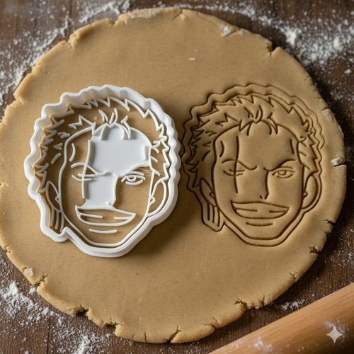 Emporte-pièce zoro one piece - moule à biscuit artisanal 8 cm