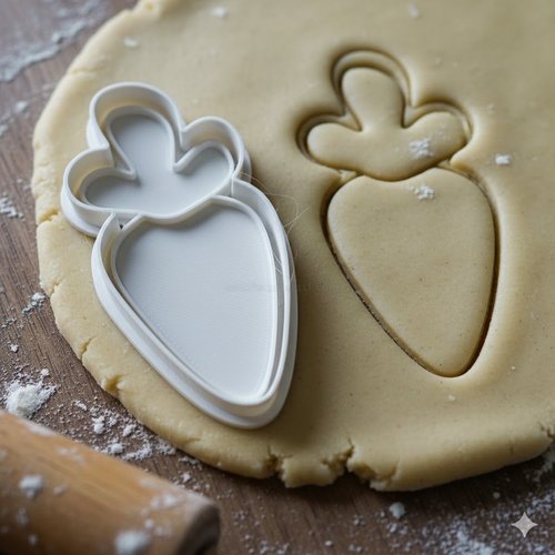 Emporte-pièce carotte pour biscuits et pâte à sucre - 8 cm