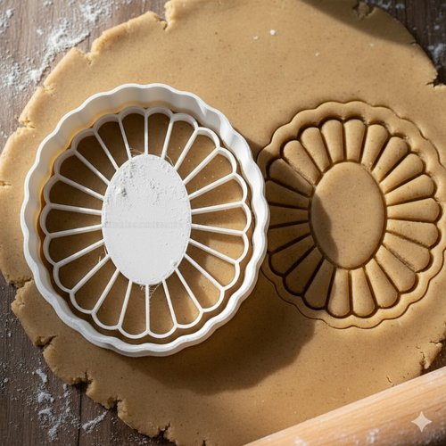 Emporte-pièce fleur marguerite 8 cm - moule biscuit artisanal noir