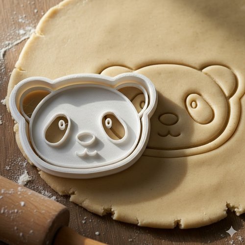 Emporte-pièce panda artisanal 8 cm pour biscuits et pâtisserie